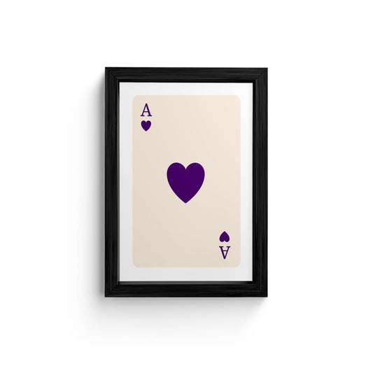 Modern Ace of Hearts Canvas Wall Art