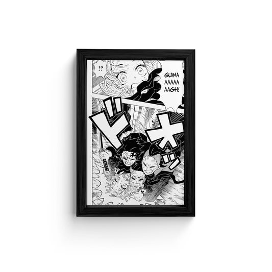 Demon Slayer Black and White Print