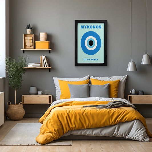 Mykonos Little Venice Canvas Wall Painting