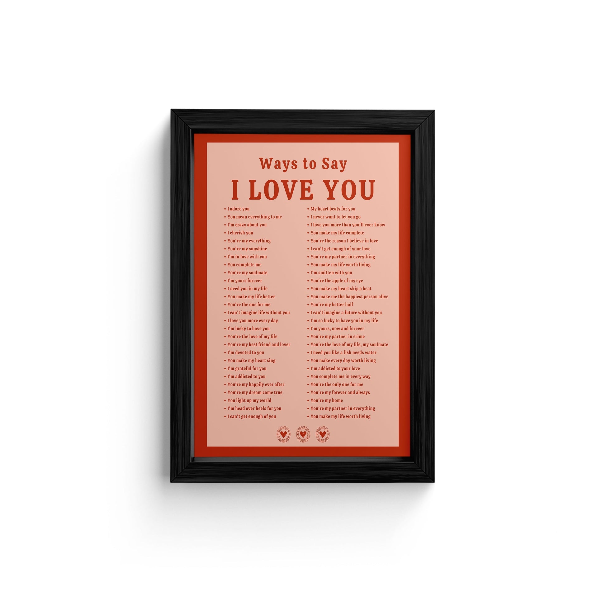 Framed Art Print - Expressions of Affection