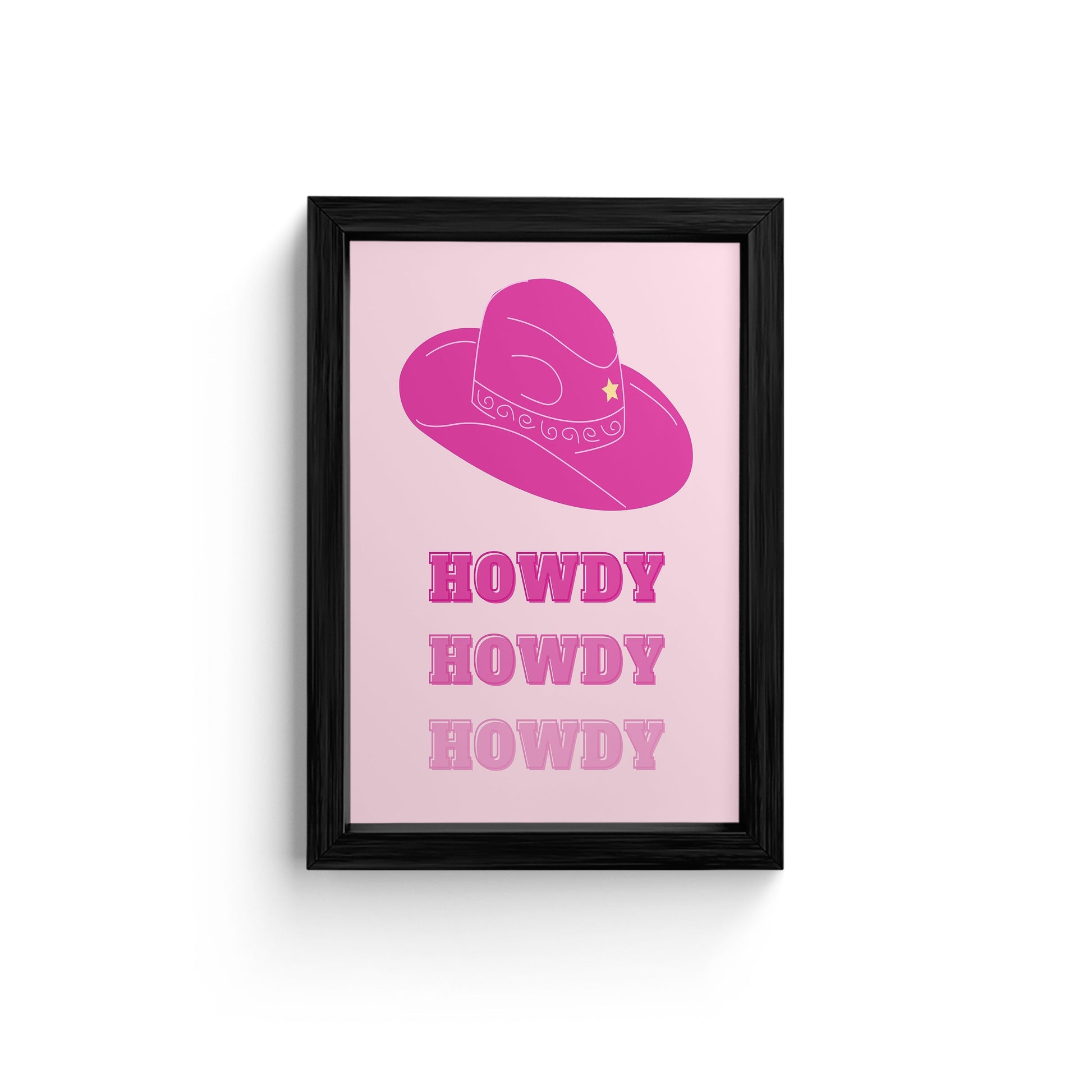 “Howdy” Western Vibes Framed Art Print
