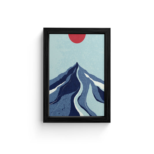 Cobalt Dreamscape Abstract Framed Art Print
