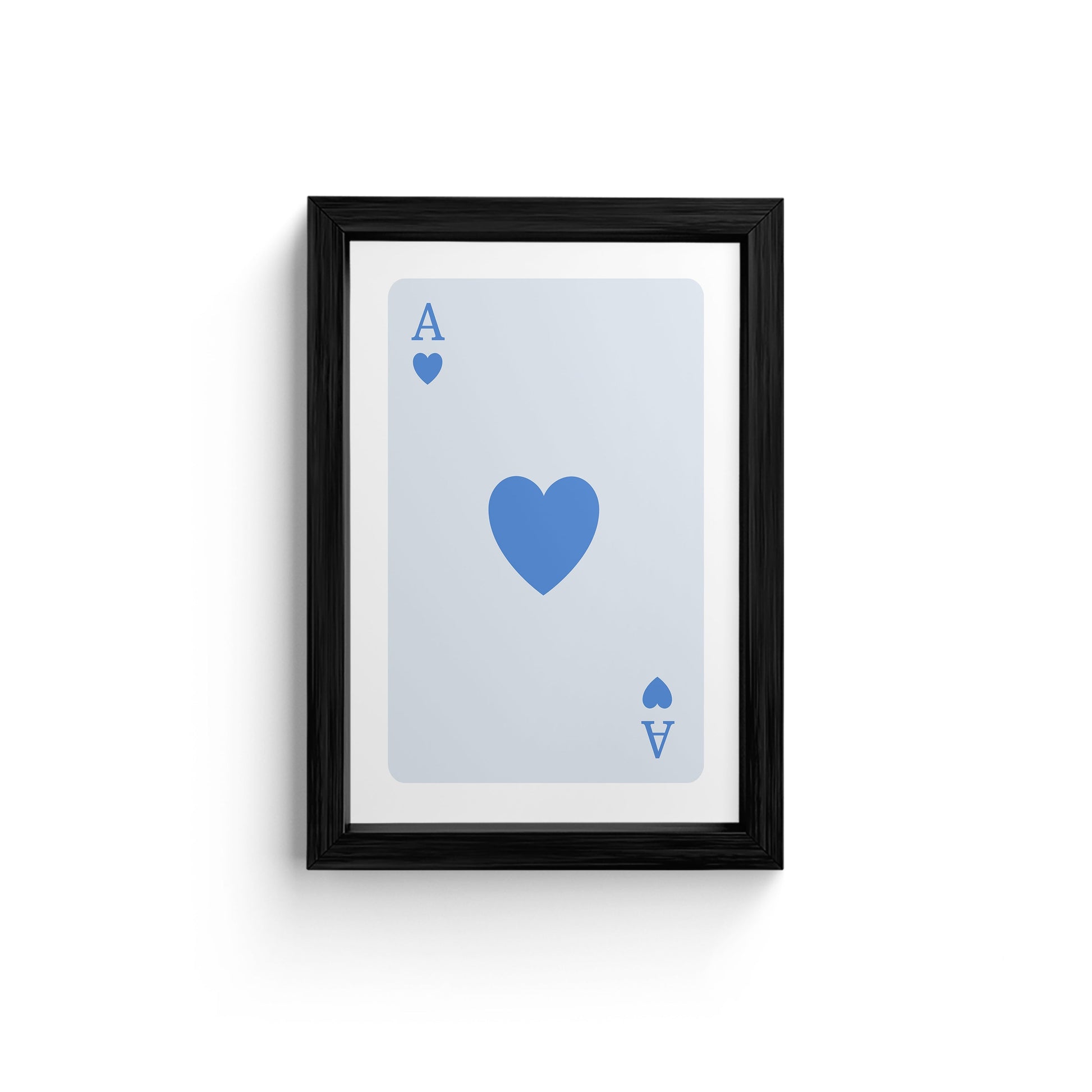 Blue Ace Card Wall Art Print