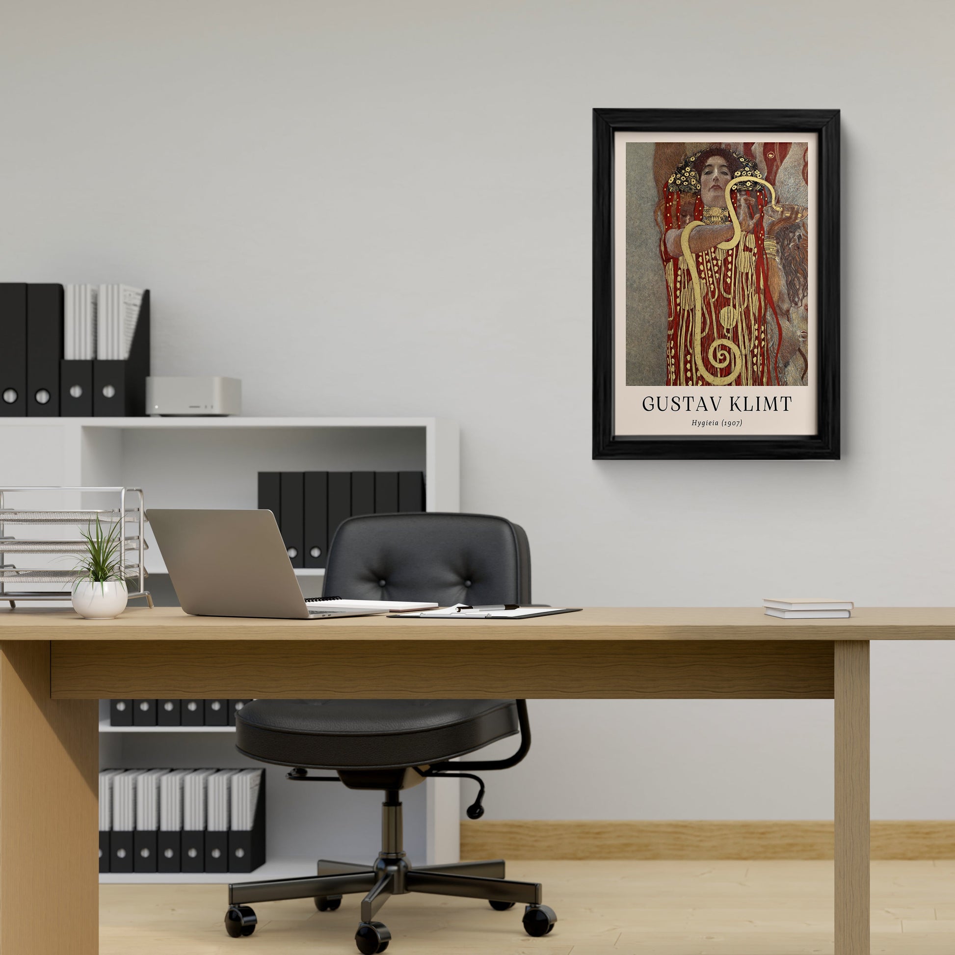 Framed Gustav Klimt "Hygieia" (1907) Giclee Art Print