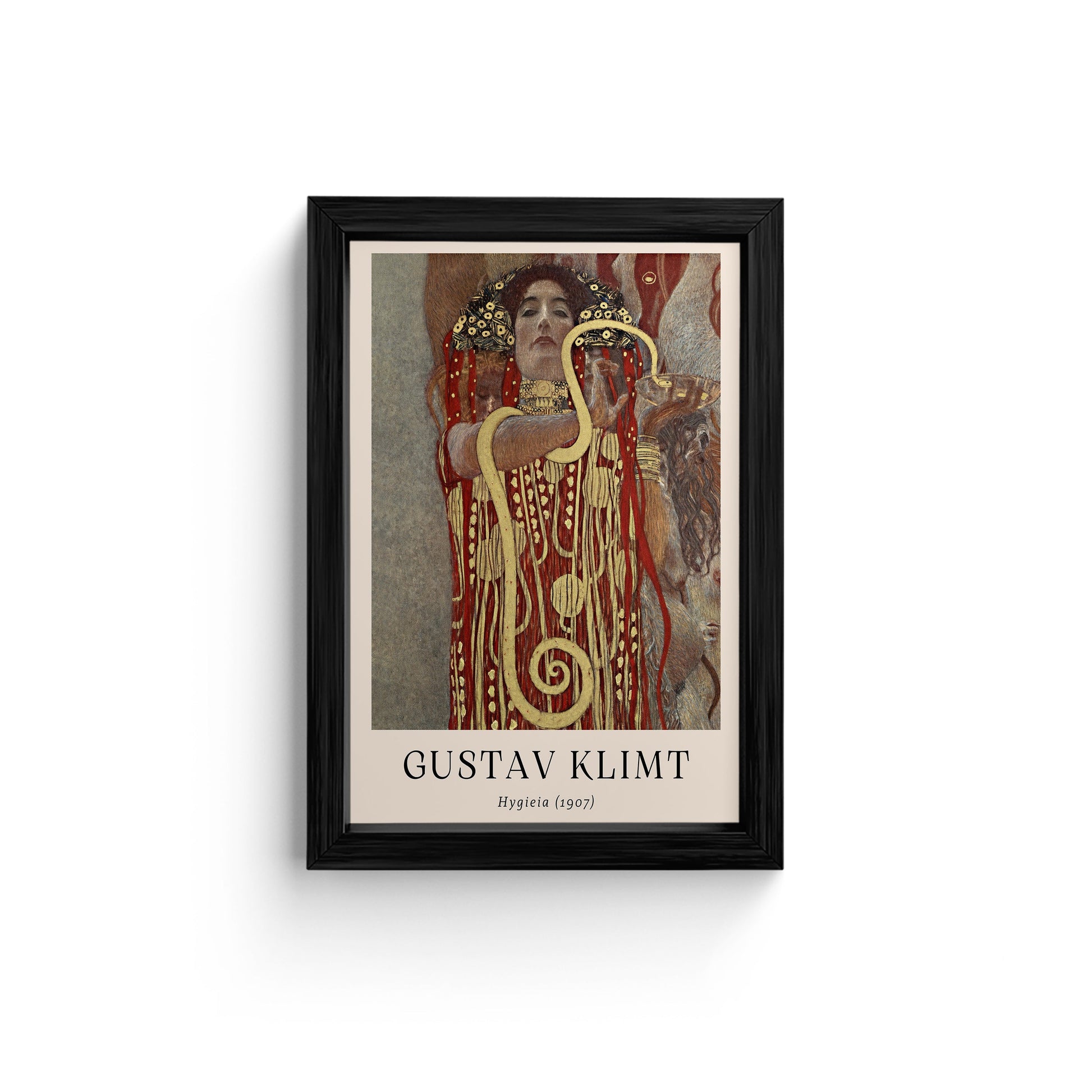 Framed Gustav Klimt "Hygieia" (1907) Giclee Art Print