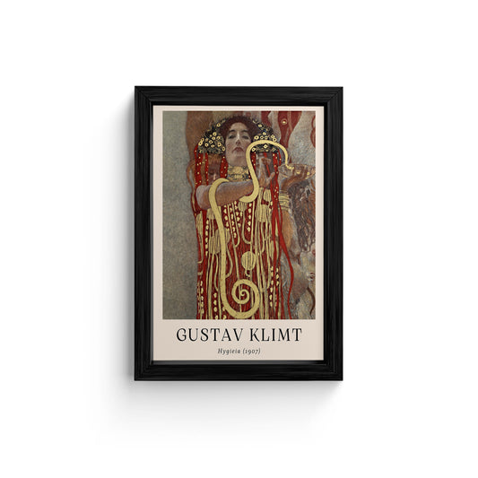 Framed Gustav Klimt "Hygieia" (1907) Giclee Art Print
