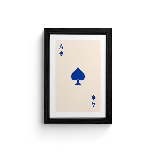 Framed Ace of Spades Wall Art