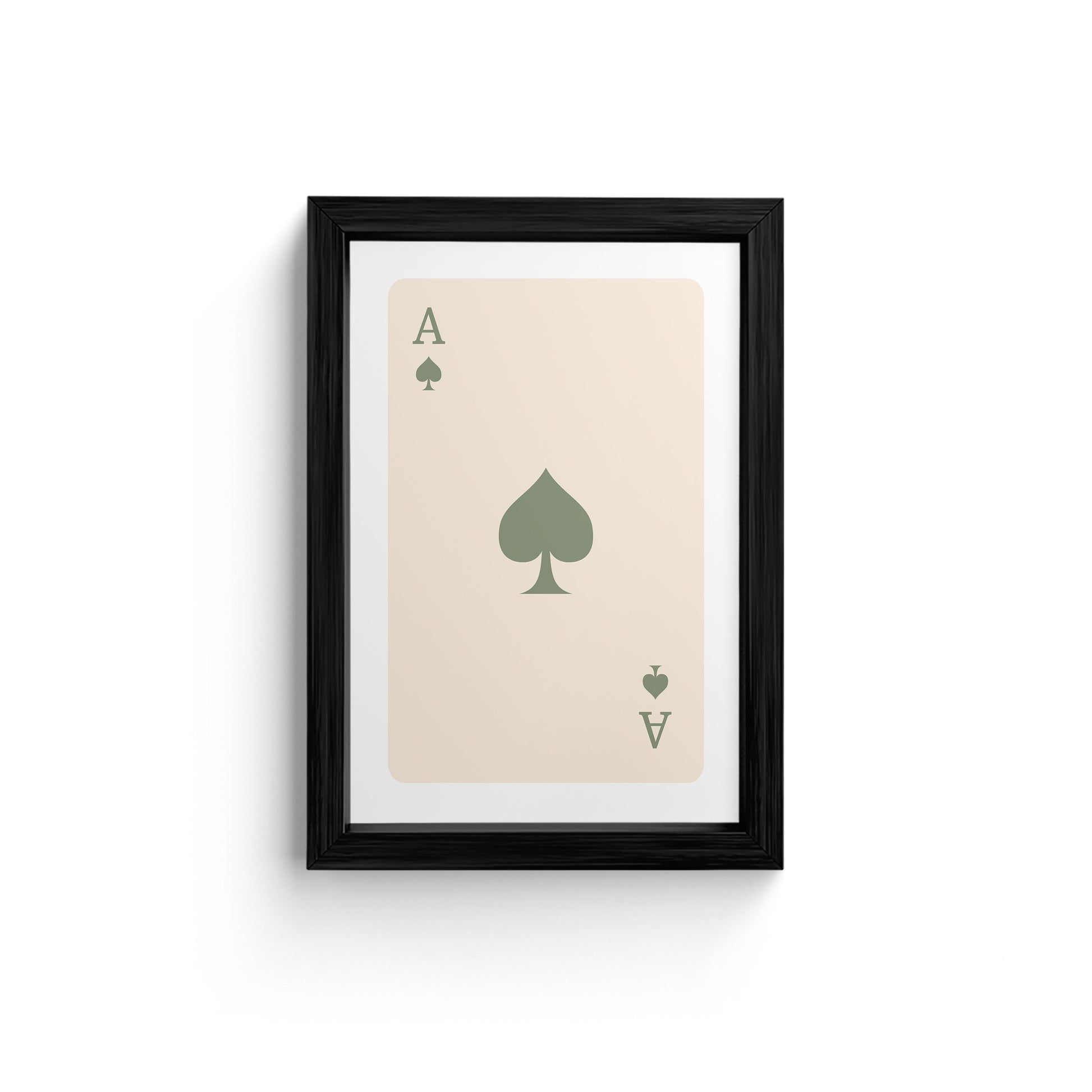 Classic Ace of Spades Canvas Wall Art