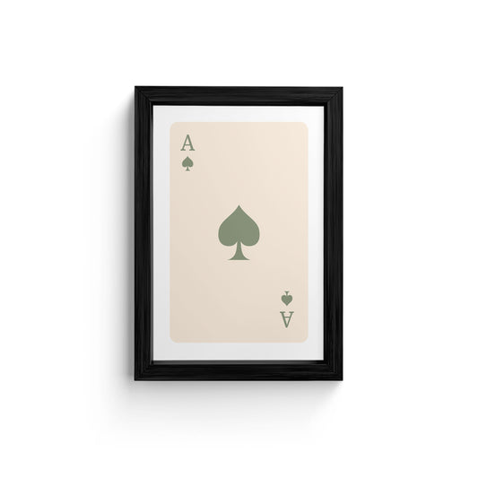 Classic Ace of Spades Canvas Wall Art