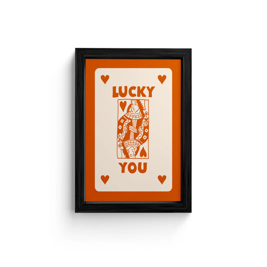 Lucky You, Bar Cart Retro Wall Art