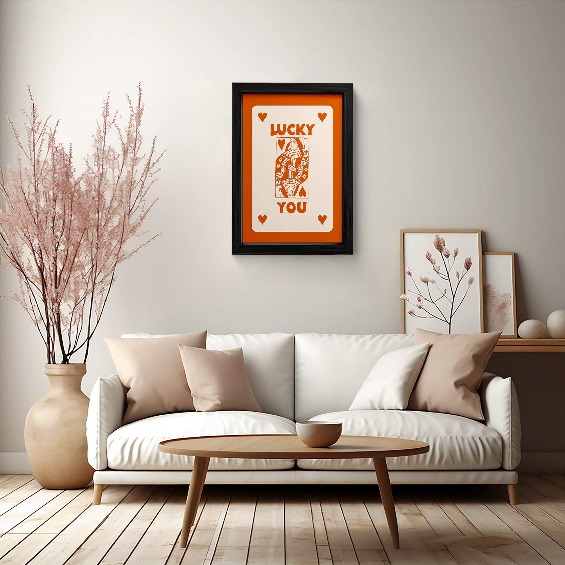 Lucky You, Bar Cart Retro Wall Art